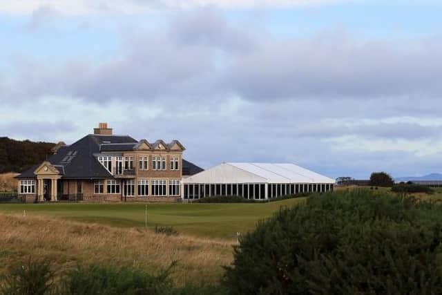 A general view of the KIngsbarns Golf Links clubhouse during this year's Alfred Dunhill Links Championship. Picture: Stephen Pond/Getty Images.