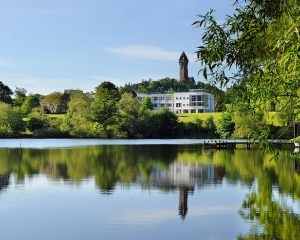 Part of the University of Stirling campus in the shadow of the National Wallace Monument. Picture: John McPake