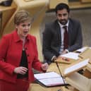 Former first minister Nicola Sturgeon alongside her successor Humza Yousaf during an update to MSPs on changes to the Covid-19 restrictions at the Scottish Parliament. Picture: PA