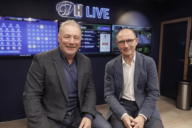 Ally McCoist (left) and Martin O'Neill help launch a new William Hill shop in Glasgow yesterday (Pic: Steve Welsh)