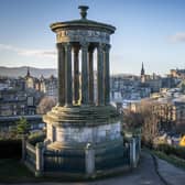 The Dugald Stewart Monument on Calton Hill, in Edinburgh. Picture: Jane Barlow/PA Wire