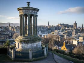 The Dugald Stewart Monument on Calton Hill, in Edinburgh. Picture: Jane Barlow/PA Wire