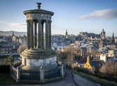 The Dugald Stewart Monument on Calton Hill, in Edinburgh. Picture: Jane Barlow/PA Wire