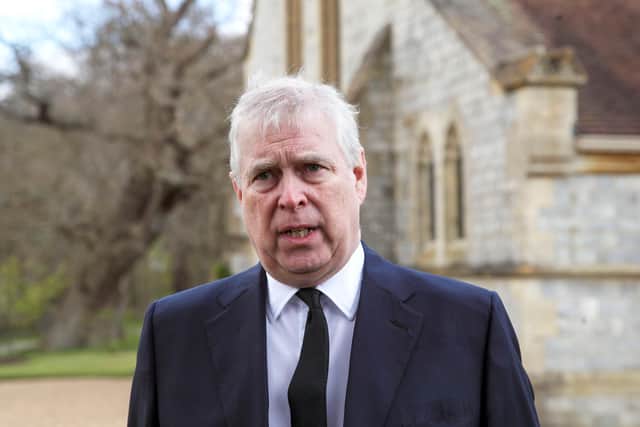 Prince Andrew, Duke of York, attends the Sunday Service at the Royal Chapel of All Saints, Windsor. Picture: Steve Parsons - WPA Pool/Getty Images