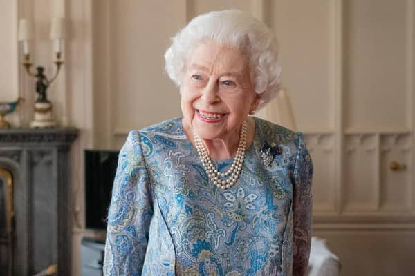 Queen Elizabeth II attends an audience with the President of Switzerland Ignazio Cassis at Windsor Castle on April 28th 2022 in Windsor. Photo: Dominic Lipinski - WPA Pool/Getty Images.