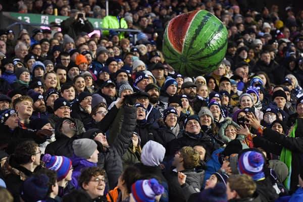 A general view of fans during a Guinness Six Nations match between Scotland and England at BT Murrayfield.