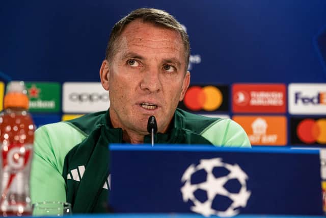 Brendan Rodgers speaks to the press ahead of Celtic's match against Atletico Madrid on Wednesday night.