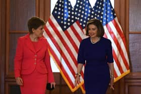 Will Nicola Sturgeon, seen with US Speaker of the House Nancy Pelosi, achieve anything tangible on her trip to Washington DC? (Picture: Pedro Ugarte/AFP via Getty Images)