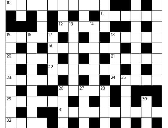 Monday's crossword grid