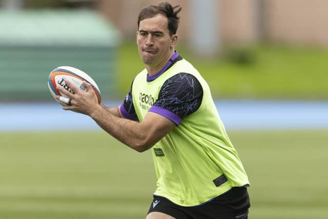 Henco Venter during a Glasgow Warriors training session at Scotstoun Stadium this week. (Photo by Ross MacDonald / SNS Group)
