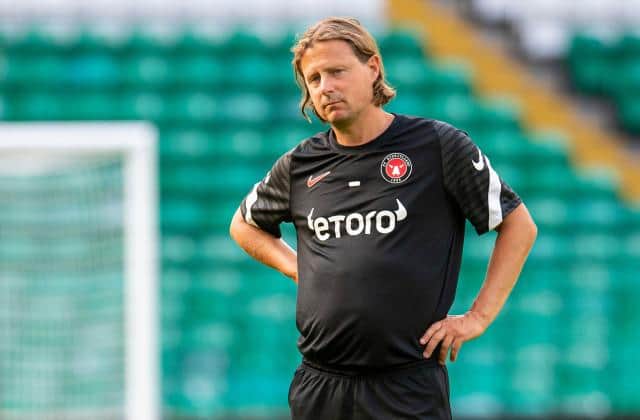 Manager Bo Henriksen during a FC Midtjylland training session at Celtic Park, on July 19, 2021, in Glasgow, Scotland. (Photo by Ross MacDonald / SNS Group)