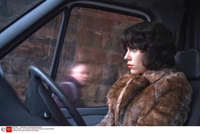 Scarlett Johansson as the alien who kidnaps hitchhikers in Under the Skin. Picture: Filmnation/Jw/Kobal/Shutterstock