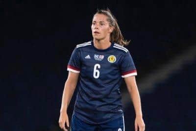 Victim: Lisa Robertson was capped 16 times for the Scotland women's national team