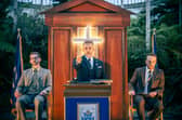 James Boal, Graham Mackay-Bruce and Sam Stopford in Measure For Measure (Picture: Tommy Ga-Ken Wan)