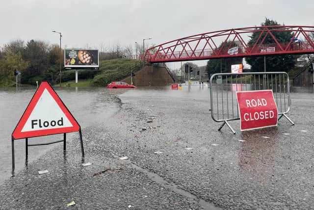 An amber weather warning in eastern Scotland has been extended as heavy rain drenches parts of the country. Picture: PA