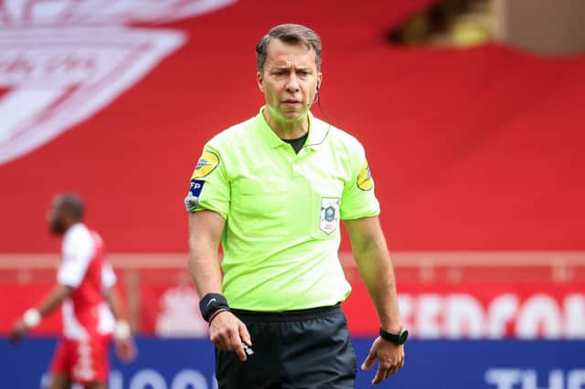 French referee Johan Hamel has died at the age of 42. (Photo by VALERY HACHE/AFP via Getty Images)