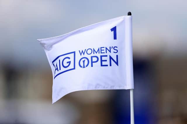 The wind was gusting up to 40mph on the opening morning of the AIG Women's Open, which is being staged at Royal Troon for the first time. Picture: R&A via Getty Images