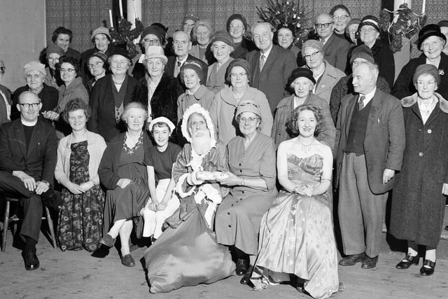 Edinburgh OAPs at a Christmas party thrown given by Newington Lunch Club in 1962.