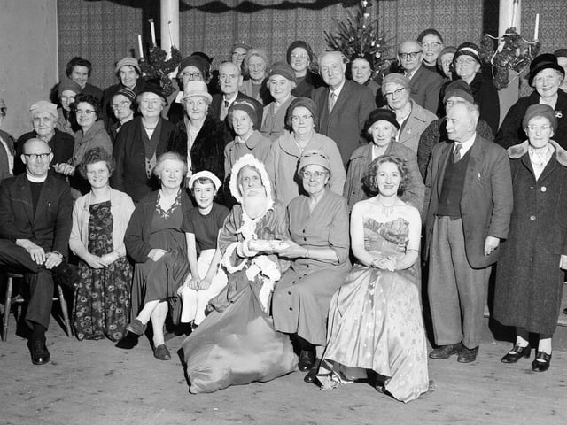 Edinburgh OAPs at a Christmas party thrown given by Newington Lunch Club in 1962.