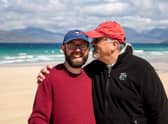 Gordon Shaw holidaying with his partner Shawn in a scene from Long Live My Happy Head, which had input from OU academics