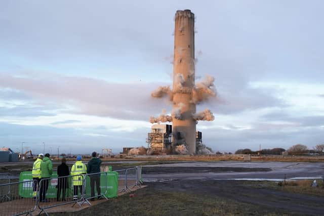Longannet, Scotland’s last coal-fired power station, was shut down in 2016 and the chimney demolished last December. The IPCC has said fossil fuel use must be slashed for the world to have any chance of restricting global warming and curbing the worst impacts of climate change. Picture: ScottishPower