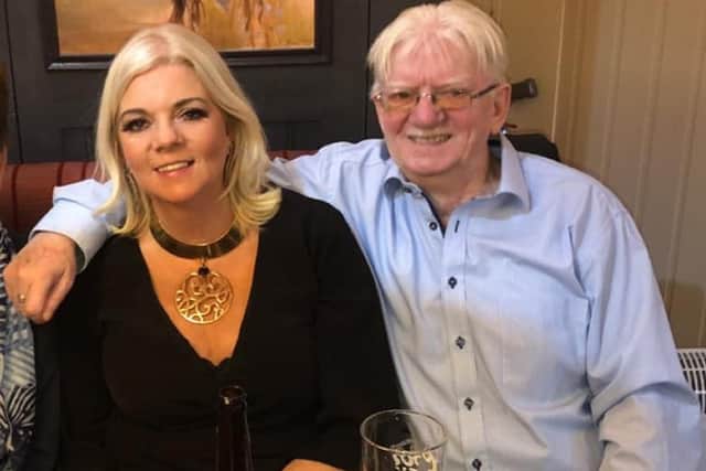 Michelle Canning with her father, Tommy. Michelle was diagnosed with takotsubo cardiomyopathy in January 2021 and was told it was most likely triggered by the sudden death of her father Tommy three months earlier