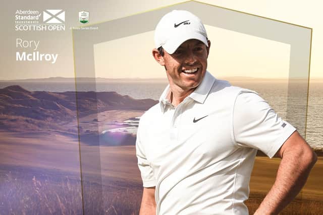 Four-time major winner Rory McIlroy has confirmed he's playing in the Aberdeen Standard Investments Scottish Open in a fortnight's time in East Lothian. Picture: Getty Images