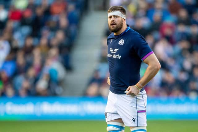 Nick Haining will start as blindside flanker against the Springboks in a reshuffled back row. (Photo by Ross MacDonald / SNS Group)