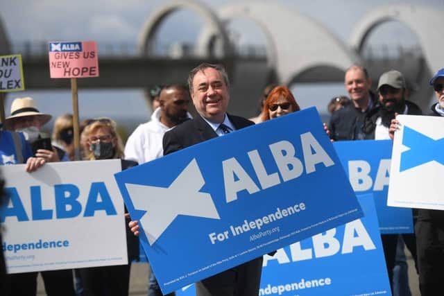 Alex Salmond, leader of the Alba Party, at a campaign event in Falkirk last year (Photo by Peter Summers/Getty Images)