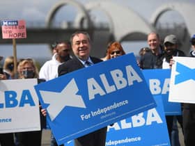 Alex Salmond, leader of the Alba Party, at a campaign event in Falkirk last year (Photo by Peter Summers/Getty Images)