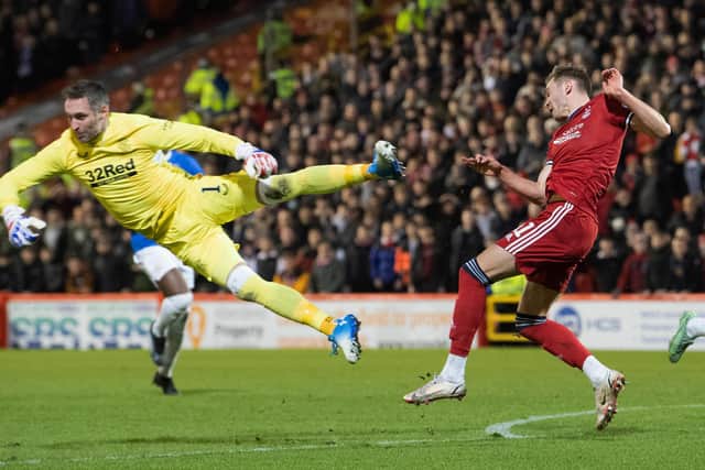 Aberdeen believed they should have been given a penalty when Allan McGregor and Ryan Hedges collided during Tuesday night's match.