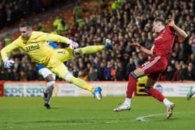 Aberdeen believed they should have been given a penalty when Allan McGregor and Ryan Hedges collided during Tuesday night's match.