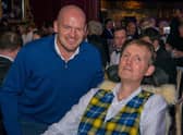 Scotland head coach Gregor Townsend with his former team-mate Doddie Weir, who has died at the age of 52.