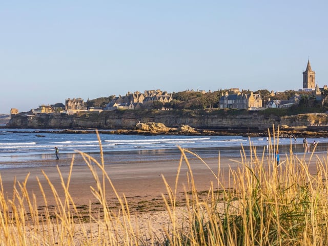 West Sands is a attractive and popular beach by the historical Fife town of St Andrews