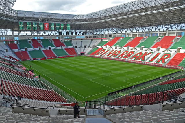 Scotland will face Turkey in the first-ever international fixture to take place at the Diyarbakir Stadium on Wednesday. (ILYAS AKENGIN/AFP via Getty Images)