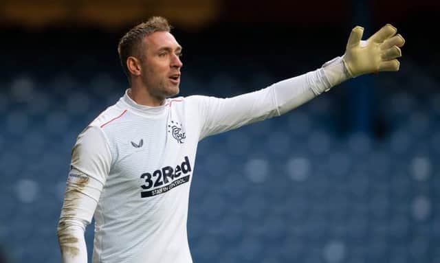 Allan McGregor will make his 400th appearance for Rangers if he plays against St Mirren in Paisley on Wednesday. (Photo by Craig Foy / SNS Group)