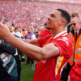 Trent Alexander-Arnold will leave Liverpool in order to join Real Madrid this summer. (Photo by Peter Byrne/PA Wire).