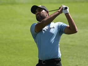 India's Honey Baisoya looks in action during the first day of the Hero Indian Open in New Delhi. Picture: Money Sharma/AFP. via Getty Images.
