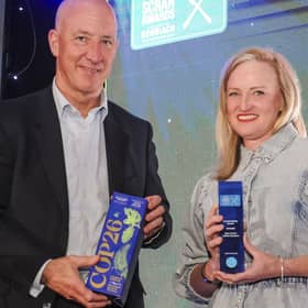 Lisa Lawson with Mark Kemp, Chief Executive, Scotch Whisky Association