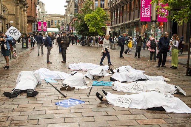 The scene on Buchanan Street