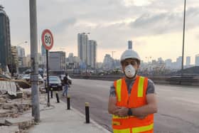 Joe Bilan carried out over 30 structural inspections in two weeks in Beirut.