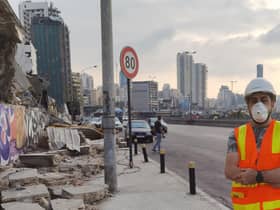 Joe Bilan carried out over 30 structural inspections in two weeks in Beirut.