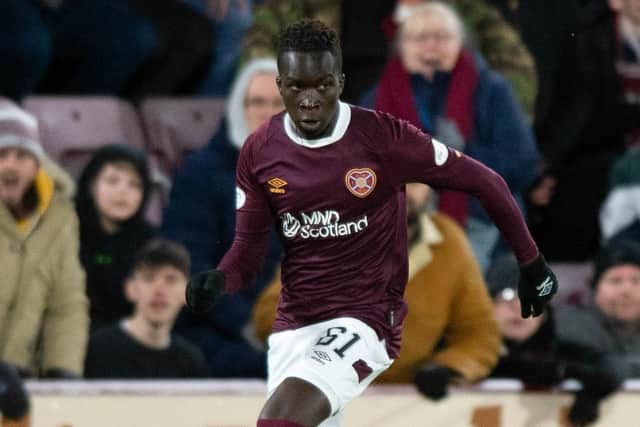 Garanag Kuol made his Hearts debut in the 1-0 win over St Mirren on Friday.