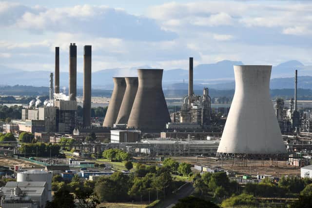The Grangemouth refinery.
