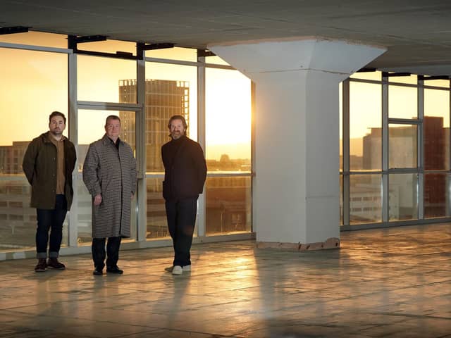 Gregor Aikman (STAC), Ricky Bell (Glasgow City Council) and Paul Wilson (STAC). Picture by Stewart Attwood