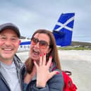 The newly engaged couple, Stephen McCann and Bridget Byrne.