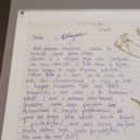 Among the exhibits are a letter from a teenager who was killed three days later.