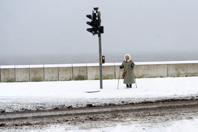 You know it's bad when the Prom is turned white by the snowfall (Pic: Fife Photo Agency)