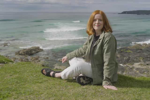 Ceitlin Lilidh presents Surfing - Marcachd an Tuinn / Riding the Wave on BBC ALBA PIC: BBC ALBA