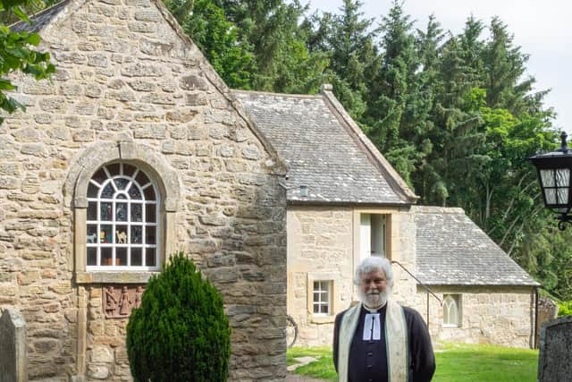 Rev Dr Dane Sherrard at Fogo Parish Church. PIC: Contributed.